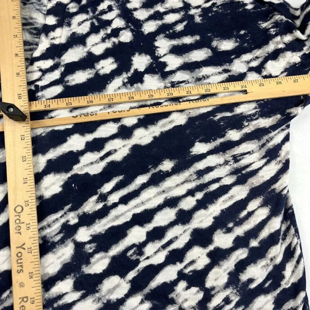 LOFT Cotton V-Neck Sweater Tie Dye Breathable Lightweight Layering Pullover XL - Picture 7 of 10